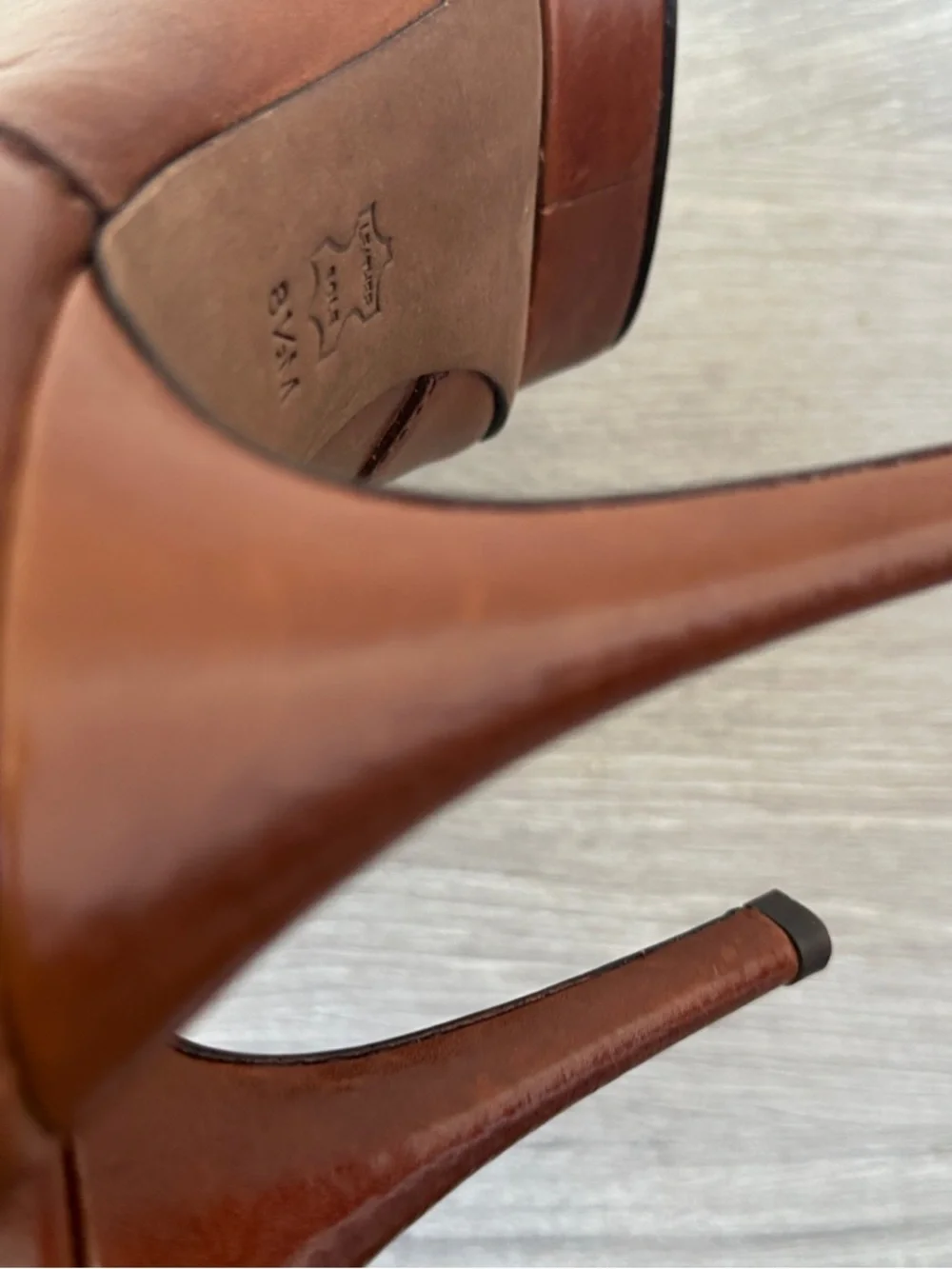 Tory Burch Brown Leather Platform Ankle Boots High Heel Size 8.5M